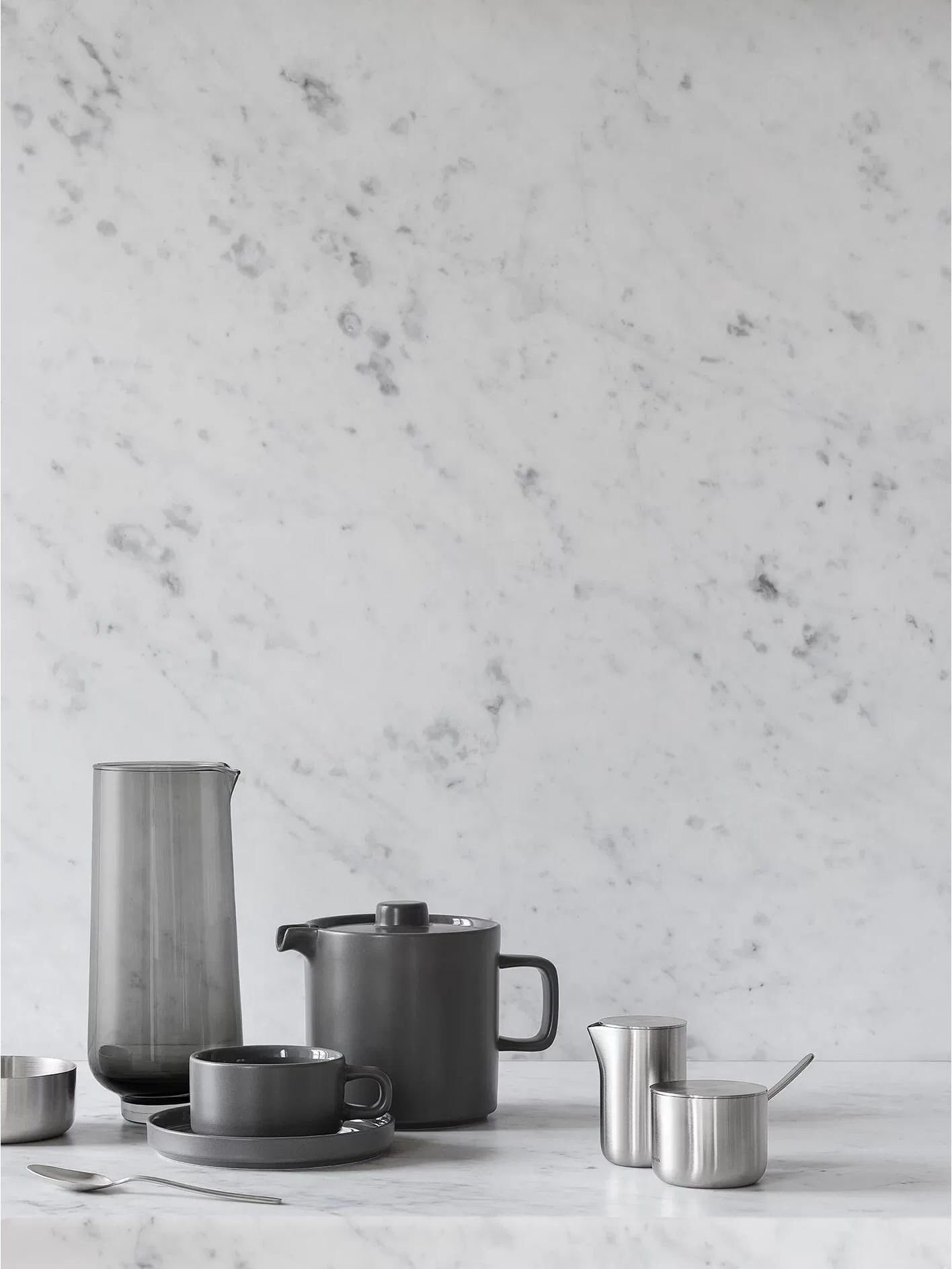 Kanne BLOMUS "Basic 120 ml", silber (silberfarben), B:5cm H:8cm, Edelstahl, Kannen, Kanne silberfarben Einheitsgröße