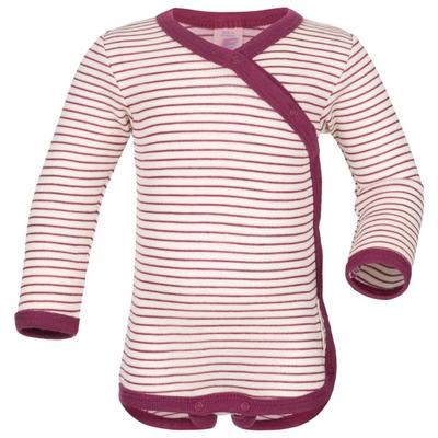 Engel - Kid's Baby-Wickelbody Langarm - Merinounterwäsche Gr 74/80 rosa