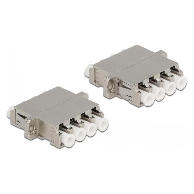 Delock LWL Kupplung LC Quad Buchse zu LC Quad Buchse Singlemode Metall (86875)