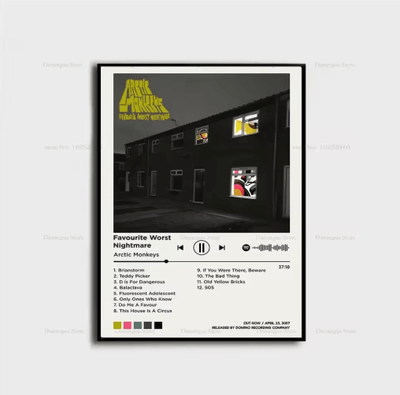 Inspire Picks Arctic Monkeys Album Cover Poster Indie Rock Canvas Wall Art For Music Lovers 8 40x50cm No Frame