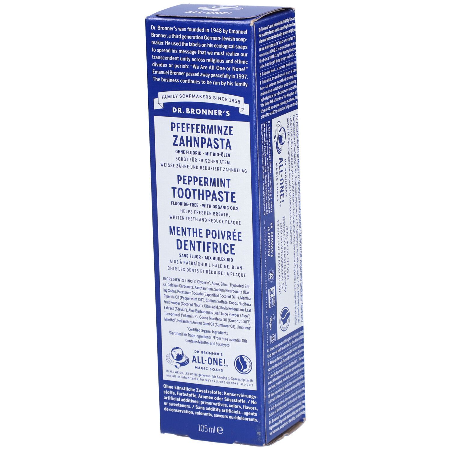 DR Bronners Dent Ment Poivr 105ml 105 ml Zahnpasta