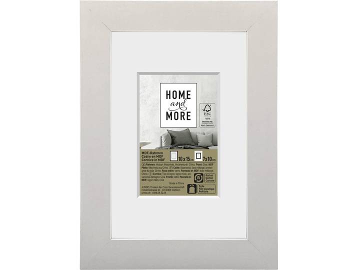Home and More Bilderrahmen 10 x 15 cm Weiss MDF