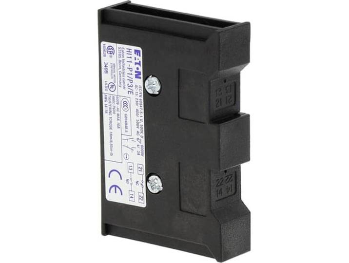 Eaton 061813 hulpschakelaar, 1 sluiter + 1 opener, voor P1, P3, inbouw