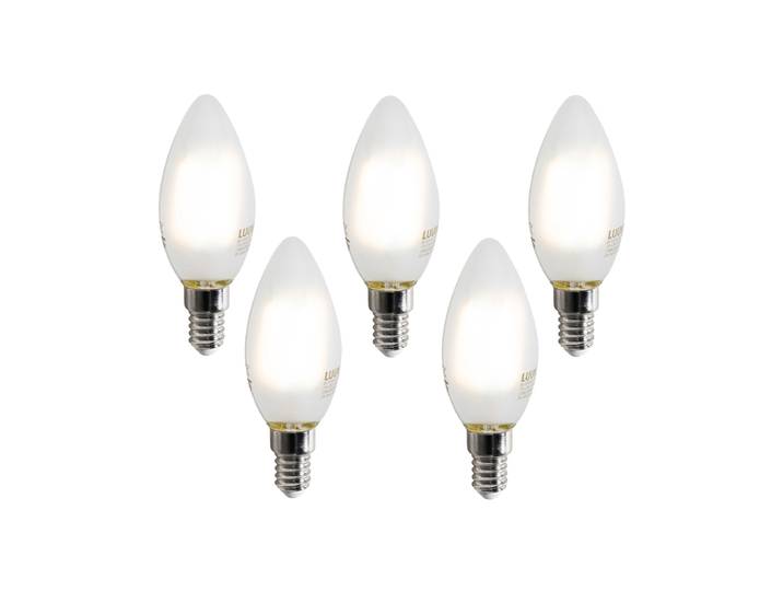 Lot de 5 ampoules LED E14 intelligentes C35 mates 4,2W 470 lm