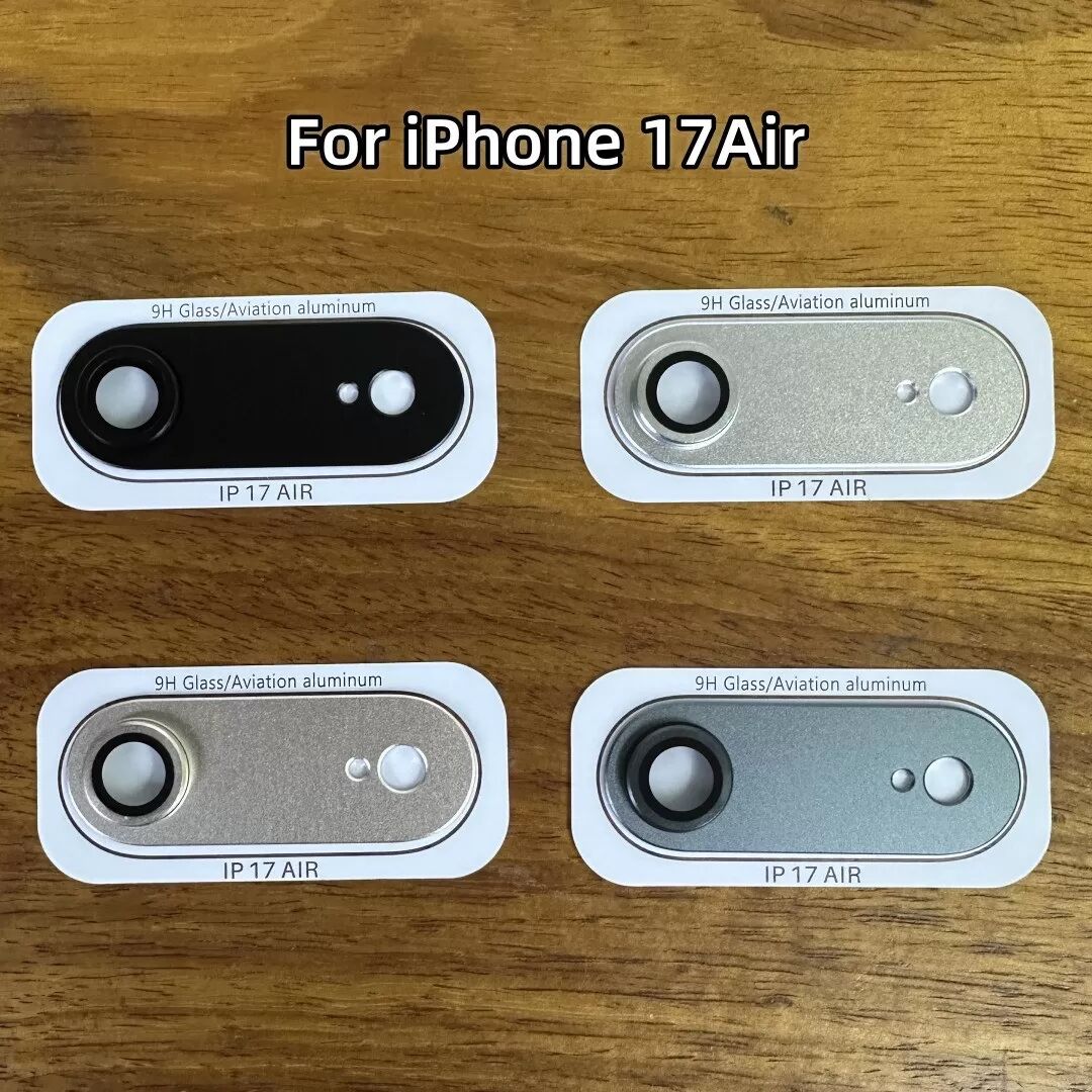 INF Silberner Metall-Kameraobjektivschutz kompatibel mit iPhone 17 Air - Gehärtetes Glas, Explosionsgeschützt