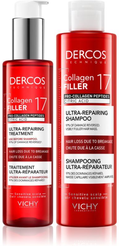 Vichy Dercos Collagen Filler 17 set for weak hair prone to falling out