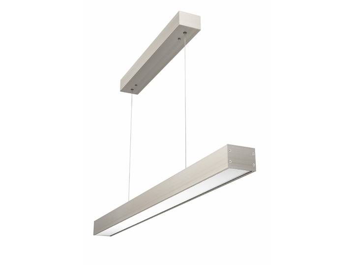 EVOTEC LED Pendelleuchte OFFICE ONE , Energieeffizienz: C, grau (aluminiumfarben), 1, 1 Stk., Leuchten, Touch-Dimmer, Made in Germany, ESG-Sicherheitsglas, LED Pendelleuchte