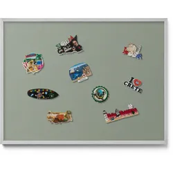 MAGNETTAFEL 80x60 cm Silberner Rahmen Helloliv