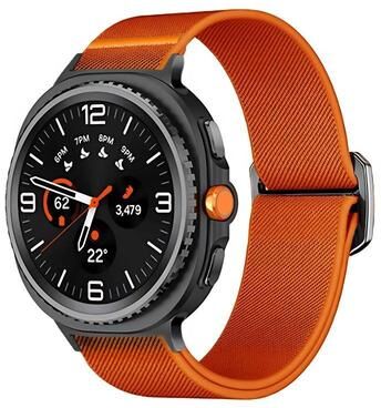 Everyday Crate Samsung Galaxy Watch8 Watch8 Classic Elastic Nylon Watch Band Adjustable Replacement Strap orange