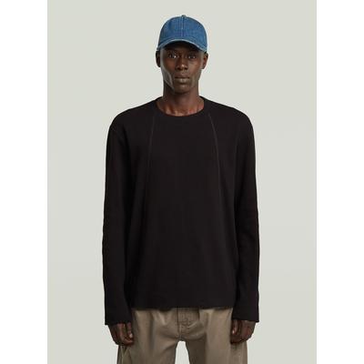 T-Shirt G-STAR "Tweeter A-Line T-Shirt", Herren, Gr. XS, schwarz (dk schwarz), Obermaterial: 100% Baumwolle, Shirts T-Shirt