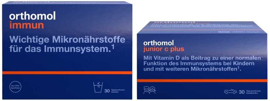 Orthomol Immun Granulat + Orthomol junior C plus