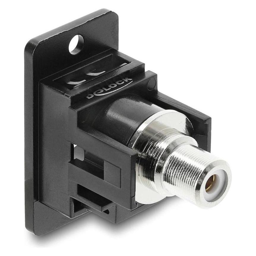 Delock Panel Mount Cinch Buchse zu Cinch Buchse weiss / schwa (91112)