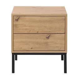 NACHTTISCH mit 2 Schubladen Holzdekor 45/40/50 cm