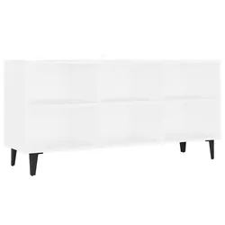Helloshop26 - Industriedesign TV-Möbel 103,5 x 30 x 50 cm schicker Stauraum aus weißem Holz