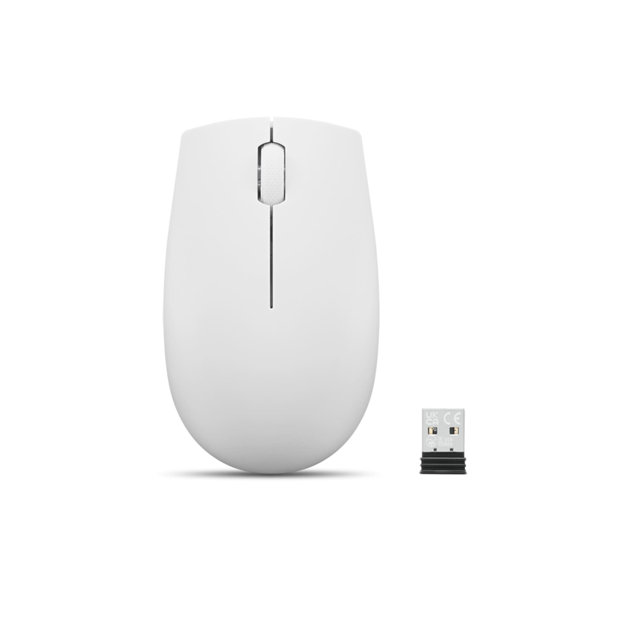 Lenovo 300 Compact Maus Cloud Grey Wireless für Links- & Rechtshänder
