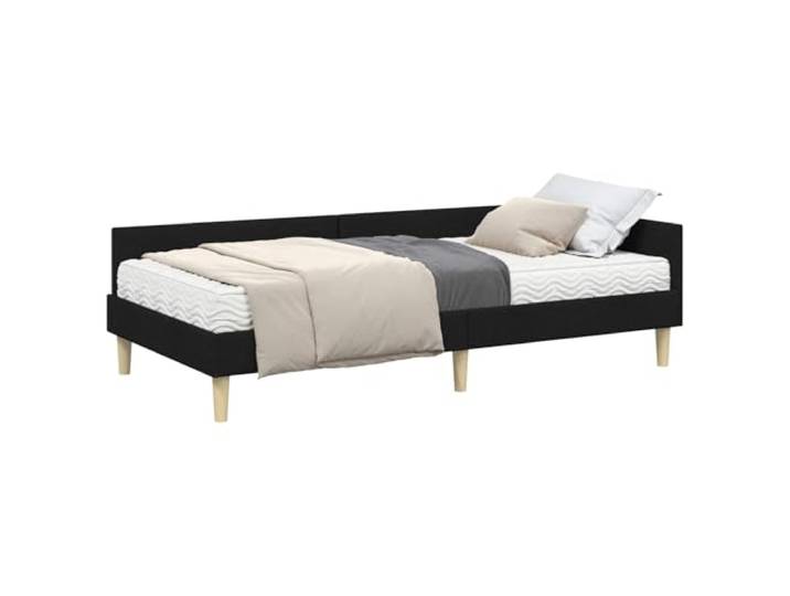 PUGYNBK Eckbett mit grüner Matratze, 2 Stück Robustes Sperrholz, verstellbares Kopfteil, PU-Schaum, einfache Montage