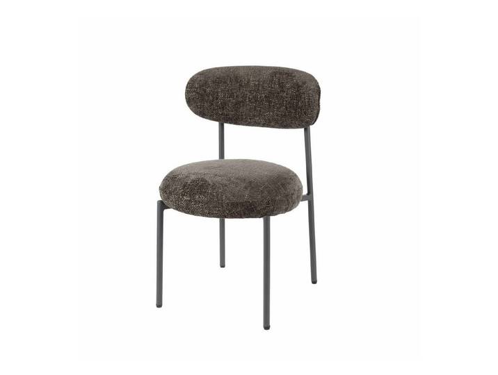 Feeling4Home Stuhl 2er-Set Esszimmerstuhl Velcira - Webstoff, Braun, Weicher und bequemer Stoff