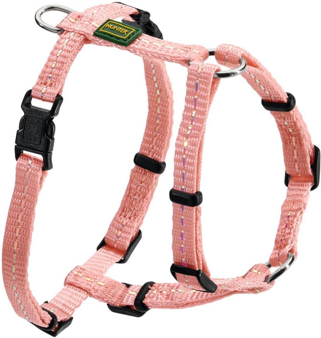 Hunter Pettorina ad H per Cani Tripoli in Nylon Rosa Riflettente S (torace 41-55cm)