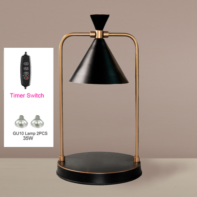 Youfap Market Electric Wax Melt Lamp For Aromatherapy, Candle Warmer Lantern With Top Down Melting Burner For Spa And Home Use black