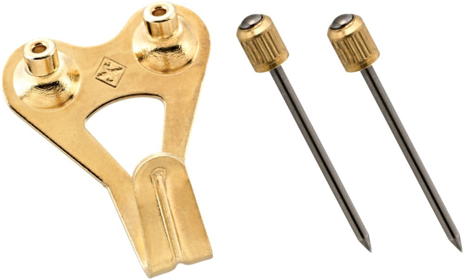 FLOREAT SF, Wand-Haken 3,Mit Zylinderkopfnadeln Einfachhaken B2 2,5mm, vermessingt ; SF Schalter (453)