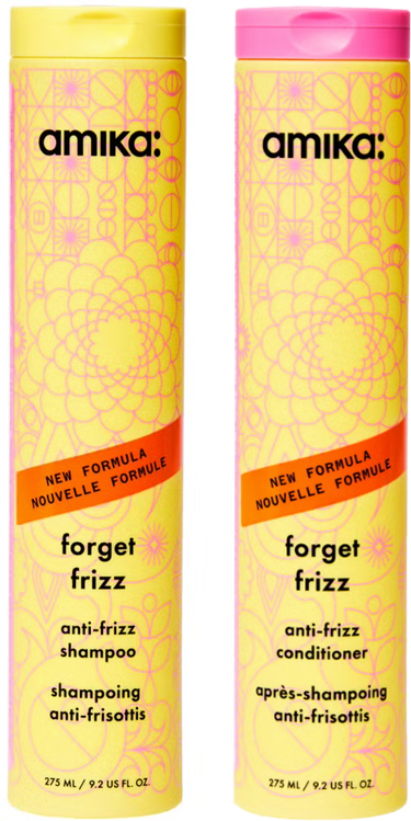 Amika Forget Frizz Shampoo 275ml & Forget Frizz Conditioner 275ml Duo