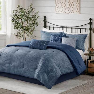 Jla Home/Bed Walter Comforter Bed Set Navy, King, Navy