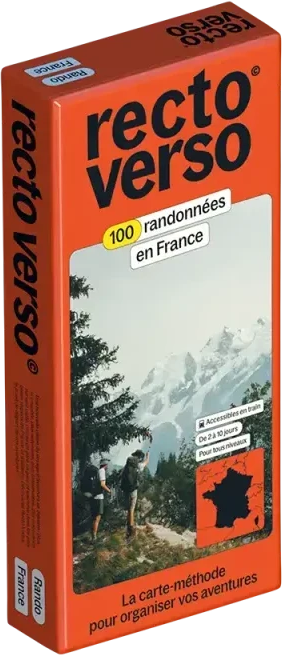 Coffret de 100 Randonnées en France   Recto Verso