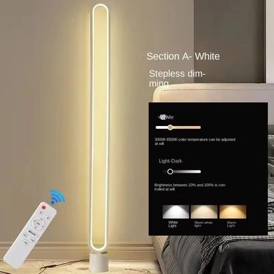 Uplift Picks Minimalist RGB LED Floor Lamp With Remote Dimming And Eye Friendly Light white Remote (90 Cm) us Plug