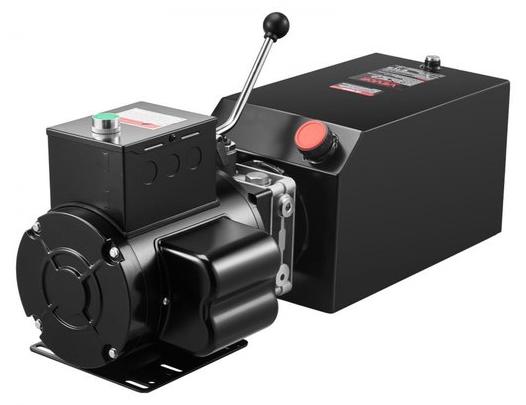Hydraulische Kraftquelle, Einzelwirkend - 14 Liter Tankvolumen - 2,2 kW Leistung - Metalltank - Für Kippanhänger und Garagennutzung