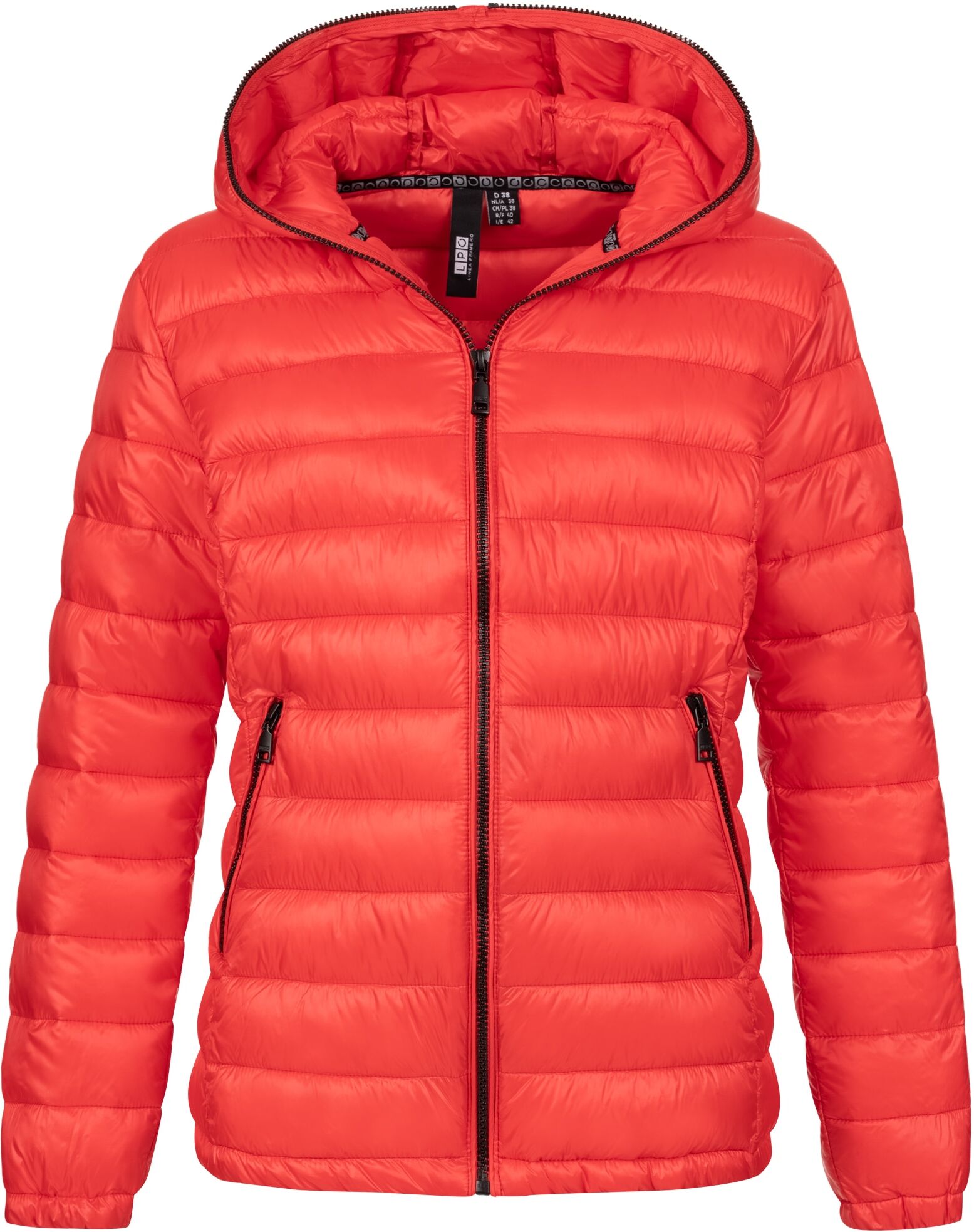 Steppjacke LPO "GILMOUR MELVILLE VI Women", Damen, Gr. 40 (M), rot, Web, 100% Polyester, figurbetont hüftbedeckend, abnehmbar,verstellbar mit innenliegendem Gummizug, Jacken Steppjacke, auch in Großen Größen erhältlich