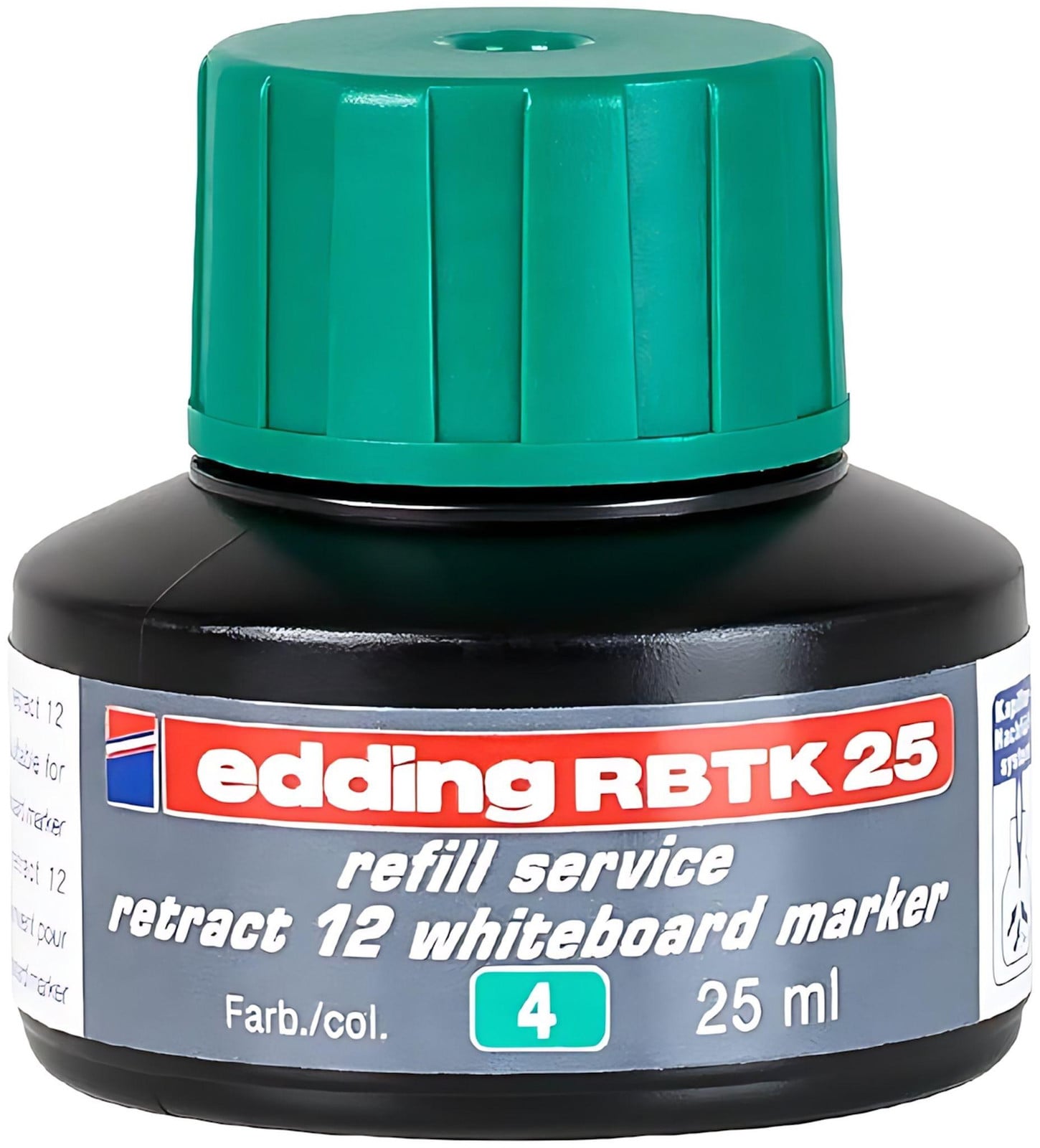 Edding RBTK 25 Whiteboardmarker met intrekbare punt, Groen, 25 ml