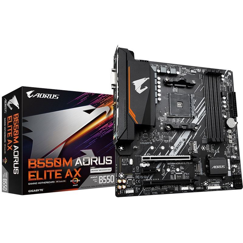 Gigabyte B550M AORUS Elite AX AMD B550 So.AM4 DDR4 mATX Retail