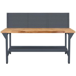 ADB Werkbank Profi 1500, 42683, mit Ablageboden & Lochwand, 150 x 131 x 75 cm
