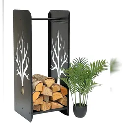 DanDiBo Kaminholzregal 10-1470 Kaminholzständer 100 cm Holzkorb Kaminholzhalter Holzregal