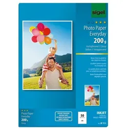 Sigel Foto Inkjet-Papier »Everyday Plus« IP711 A4 200 g/m2 50 Blatt weiß