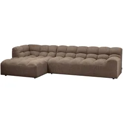 Ecksofa Chaiselongue Allure, Melange-Stoff, modern, links, braun, gepolstert, Woood