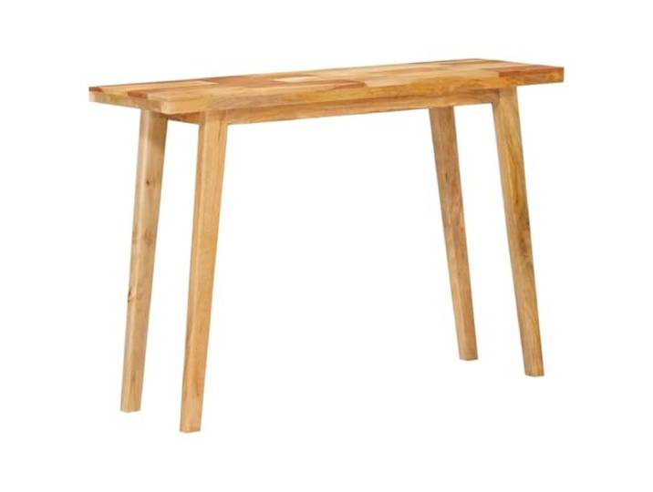 Tmriohed Esstisch Massivholz Mango Schmaler Holztisch 100x35x75 cm Natur Rustikaler Tisch aus Echtholz für Essbereich und Küche, schlanke Stellfläche und natürliche Maserung im Innenraum.