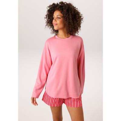 Sweatshirt ANISTON CASUAL, Damen, Gr. 42, rosa, Jersey, Obermaterial: 49% Modal, 46% Polyester, 5% Elasthan, unifarben, lässig geschnitten Po-bedeckend, Rundhals, Sweatshirts Sweatshirt, in trendiger Farbpalette, Topseller