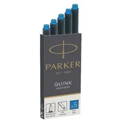 Parker Tintenpatrone Quink Blau 5 Stück