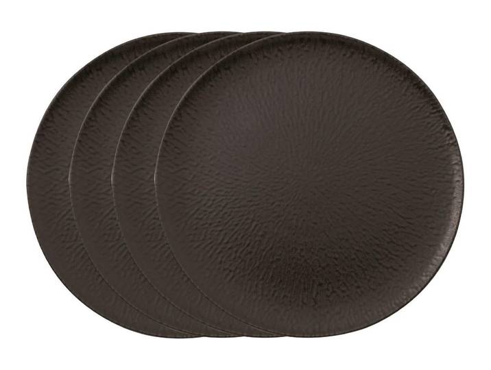 Speiseteller ARTHUR KRUPP Onyx 4 Stück , braun (schwarz), Steinzeug, Speiseteller, Speiseteller