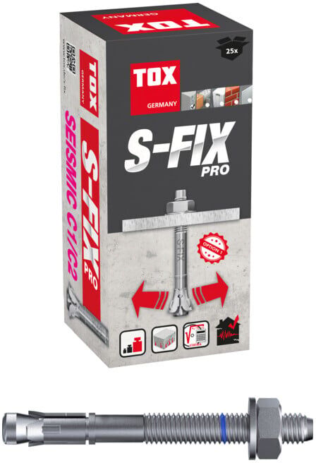 TOX Cheville à expansion S-Fix Pro M12x120/24 mm (04010224)