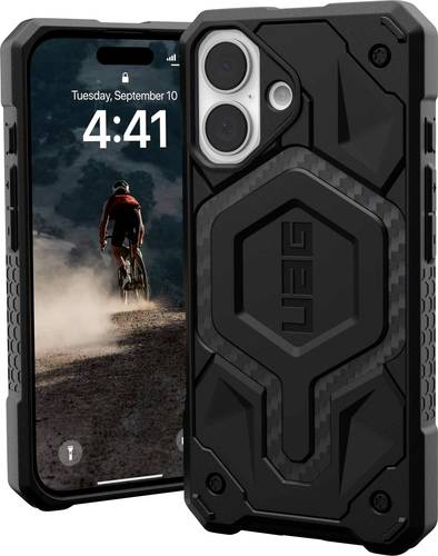 Urban Armor Gear Monarch Case Backcover Apple iPhone 16 Carbon Induktives Laden 114462114242