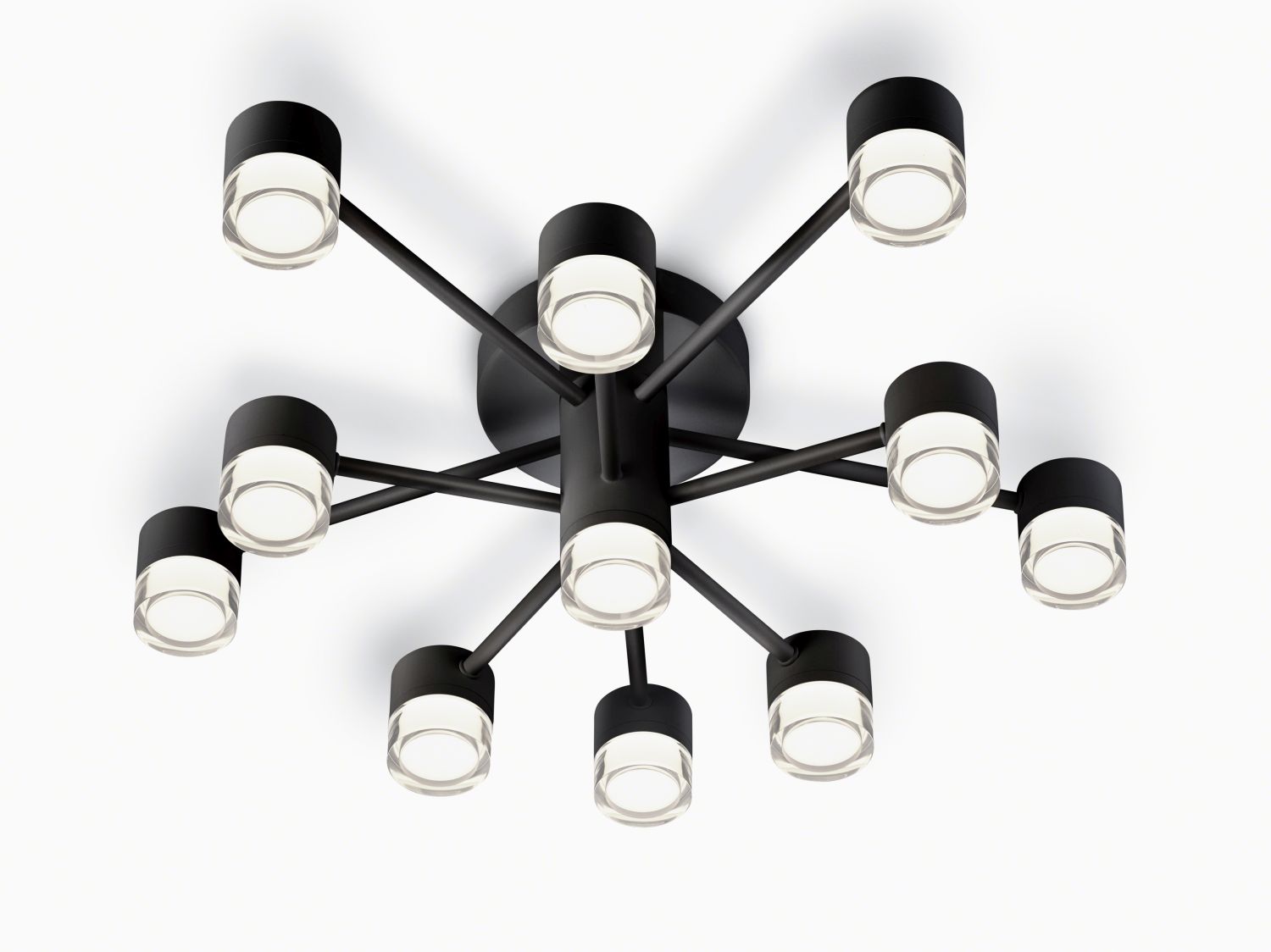 Helestra LED-11er-Deckenleuchte KALA schwarz 5-5010.22 4022671114936