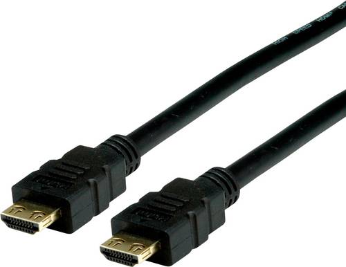 Value HDMI Anschlusskabel HDMI-A Stecker, HDMI-A Stecker 7.50 m Schwarz 11.99.5695 4K UHD, doppelt geschirmt HDMI-Kabel