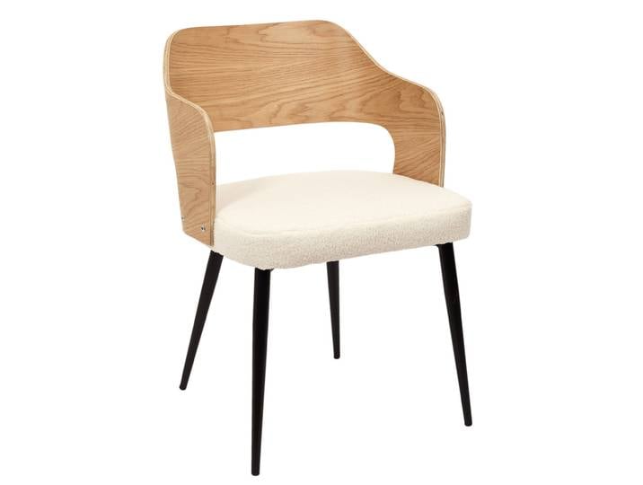 Chaise visiteur Bouclette Dos bois Diane - Coloris bois