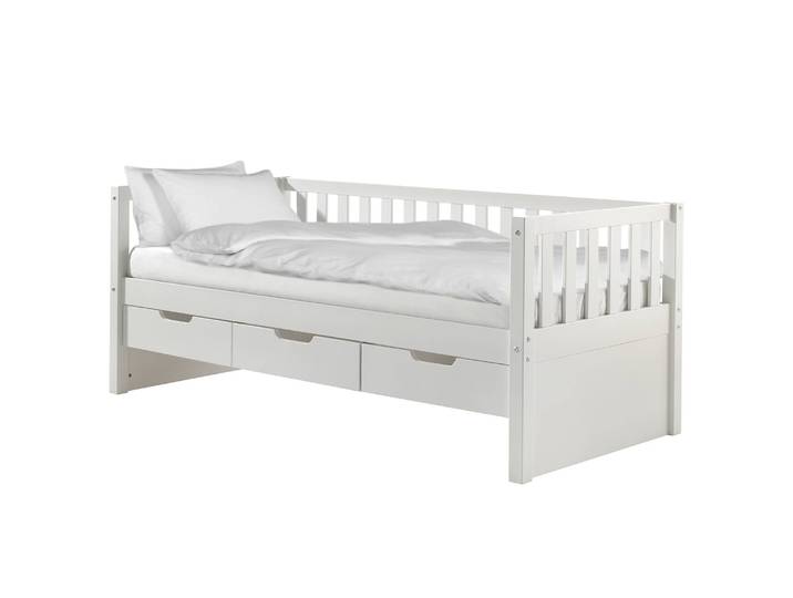 Kojenbett 90 x 200cm 3 Weiß/Weiß