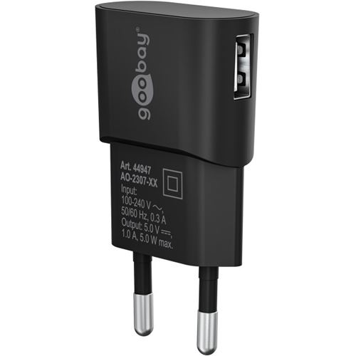 5W Goobay USB-Ladegerät 1 A schwarz