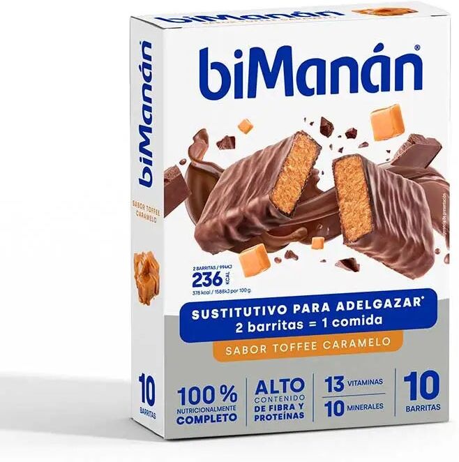 BIMANÁN Barritas Saciantes Sabor Toffee