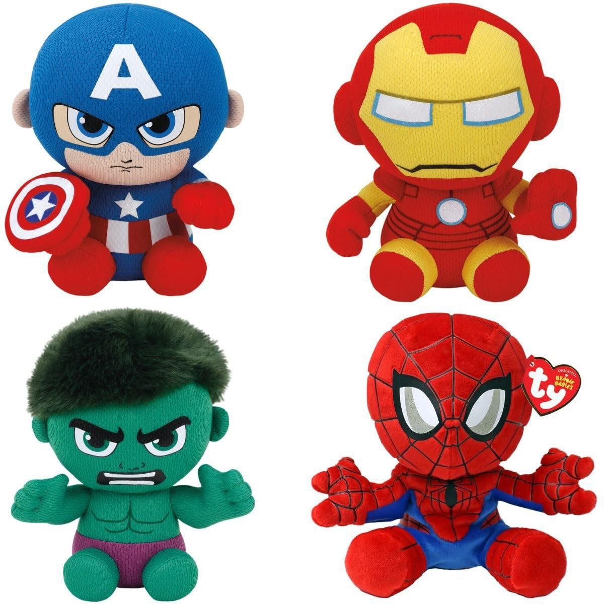 Marvel Superhelden assortiment met Spider-Man, Iron Man, Hulk en Captain America, Hoogte: 20 cm
