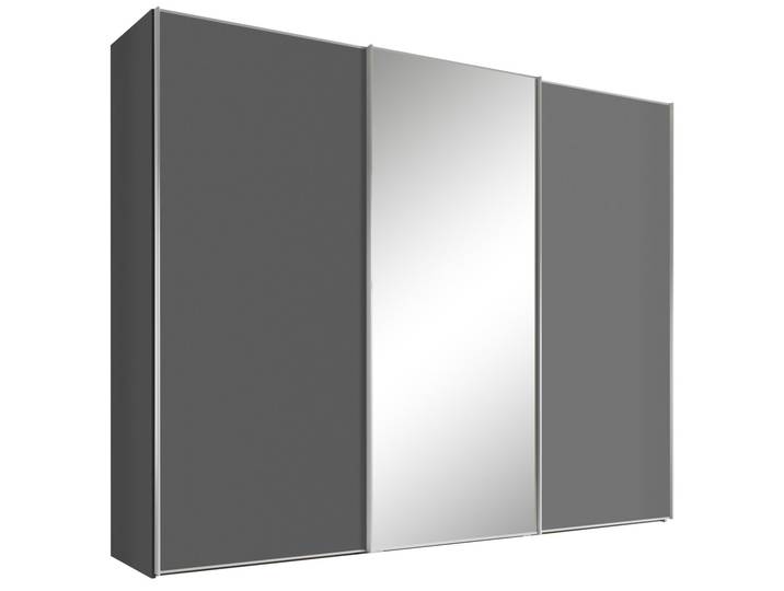 Moderano Schwebetürenschrank SYSTEM ONE, dunkelgrau, Holznachbildung